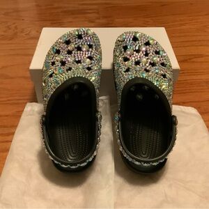 CROCS Black with Rhinestones Mules